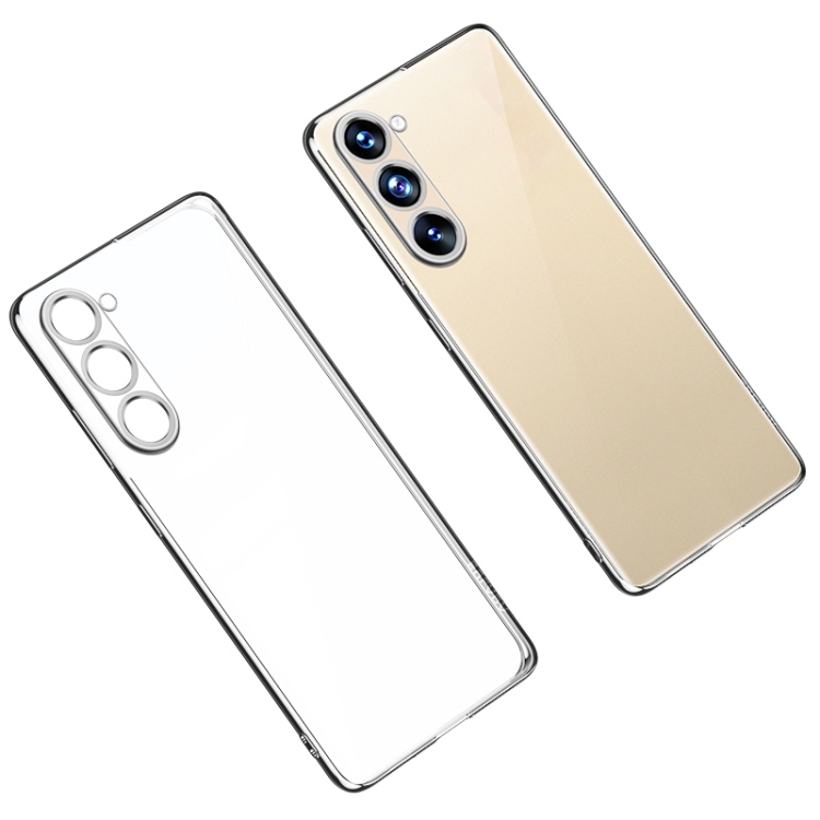 

For Samsung Galaxy S23+ 5G SULADA Shockproof Plating TPU Transparent Phone Case(Silver)