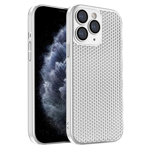 For iPhone 11 Pro Max Honeycomb Radiating PC Phone Case(White) quick fix scratch repair car scratch repair spray quick remover gloss finish ceramic coating protection fast for 30 50 100ml