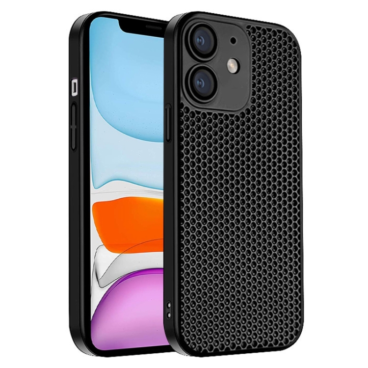 

For iPhone 11 Honeycomb Radiating PC Phone Case(Black)