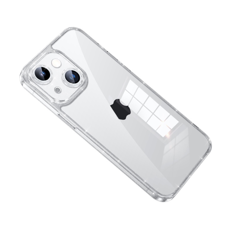 

For iPhone 14 Plus SULADA Glittery TPU + Tempered Glass Phone Case(Transparent)