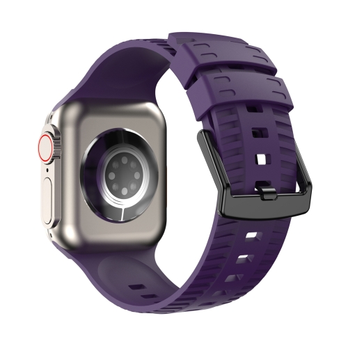 

Tire Texture Silicone Watch Band For Apple Watch SE 2022 40mm(Fruit Purple)