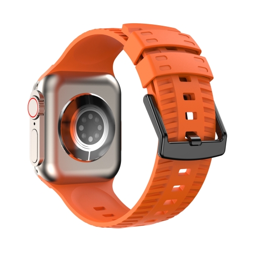 

Tire Texture Silicone Watch Band For Apple Watch SE 2023 44mm(Orange)