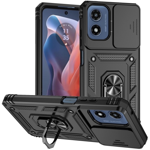 For Motorola Moto G Play 5G 2024 Sliding Camshield Holder Phone Case(Black) for thermomix tm5 tm6 tm21 tm31 sliding pad anti fouling pad 30 x 35cm