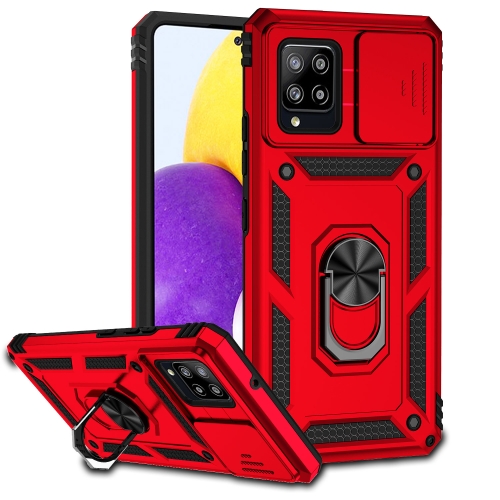 

For Samsung Galaxy A42 5G Sliding Camshield Holder Phone Case(Red)