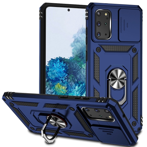 

For Samsung Galaxy S20+ Sliding Camshield Holder Phone Case(Blue)