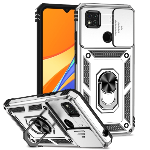 

For Xiaomi Redmi 10A Sliding Camshield Holder Phone Case(Silver)