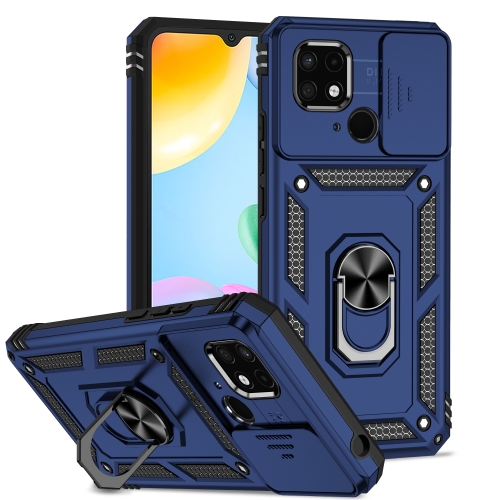 

For Xiaomi Redmi 10C Sliding Camshield Holder Phone Case(Blue)