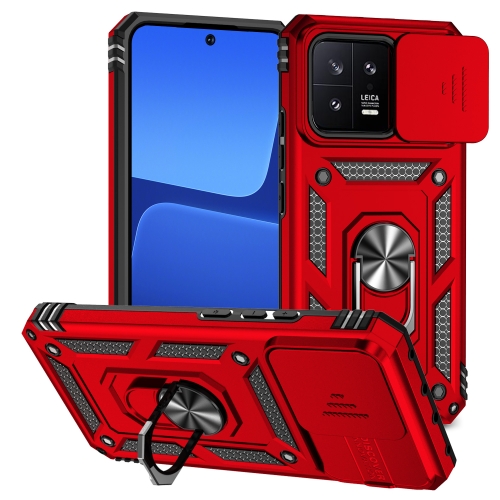 

For Xiaomi 13 Sliding Camshield Holder Phone Case(Red)