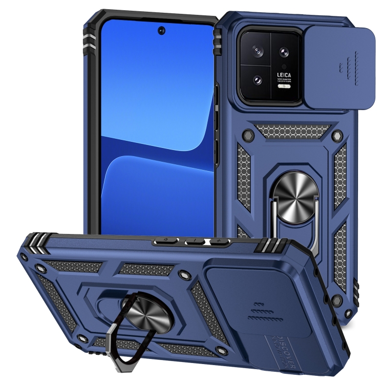 

For Xiaomi 13 Sliding Camshield Holder Phone Case(Blue)