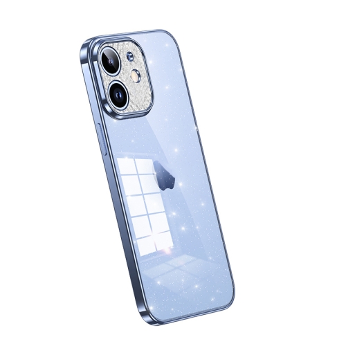 

For iPhone 11 SULADA Electroplated Transparent Glittery TPU Phone Case(Blue)