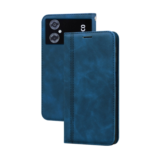 

For Xiaomi Poco M4 5G/Poco M5/Redmi Note 11R Frosted Business Magnetic Horizontal Flip PU Phone Case(Blue)