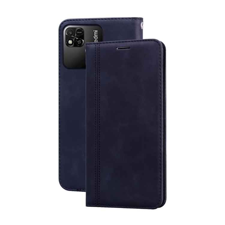 

For Xiaomi Redmi 10A 4G Frosted Business Magnetic Horizontal Flip PU Phone Case(Black)