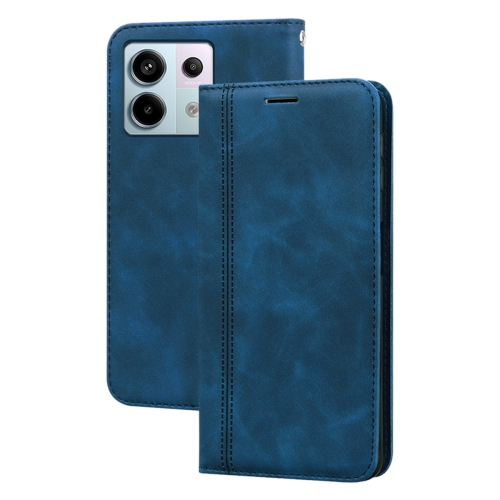 

For Xiaomi Redmi Note 13 5G Frosted Business Magnetic Horizontal Flip PU Phone Case(Blue)