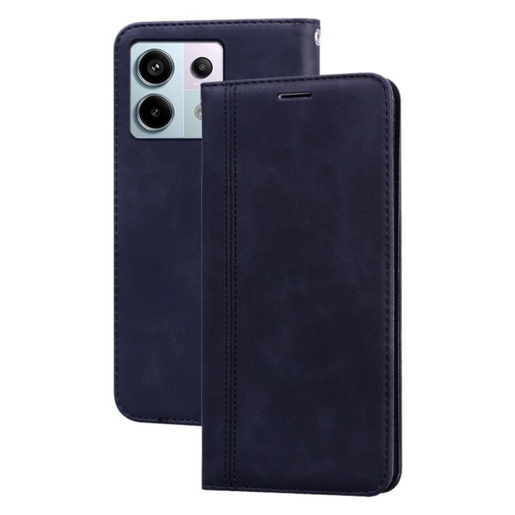 

For Xiaomi Redmi Note 13 5G Frosted Business Magnetic Horizontal Flip PU Phone Case(Black)