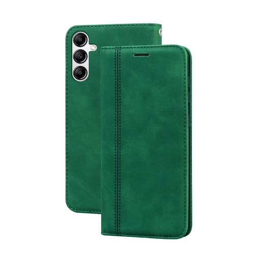 

For Samsung Galaxy A24 4G Frosted Business Magnetic Horizontal Flip PU Phone Case(Green)