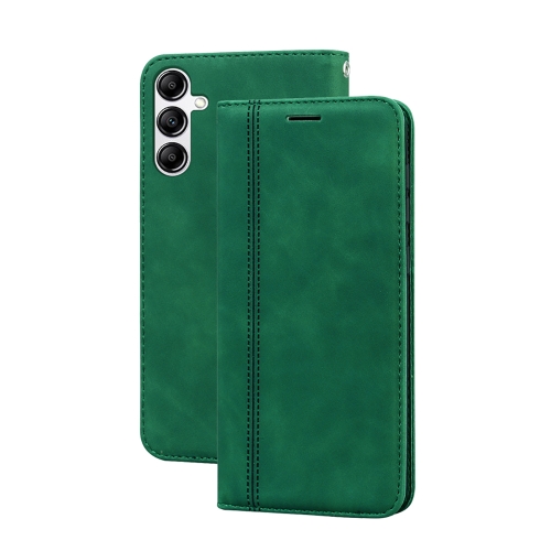 

For Samsung Galaxy A34 5G Frosted Business Magnetic Horizontal Flip PU Phone Case(Green)