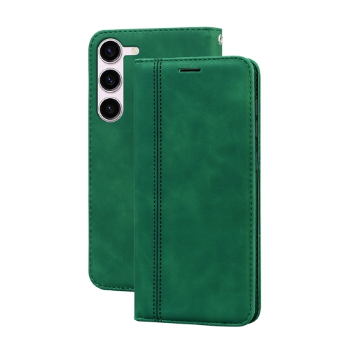

For Samsung Galaxy S23+ 5G Frosted Business Magnetic Horizontal Flip PU Phone Case(Green)