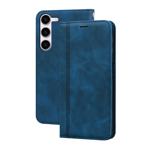 For Samsung Galaxy S23 5G Frosted Business Magnetic Horizontal Flip PU Phone Case(Blue) for samsung galaxy s23 5g frosted business magnetic horizontal flip pu phone case brown