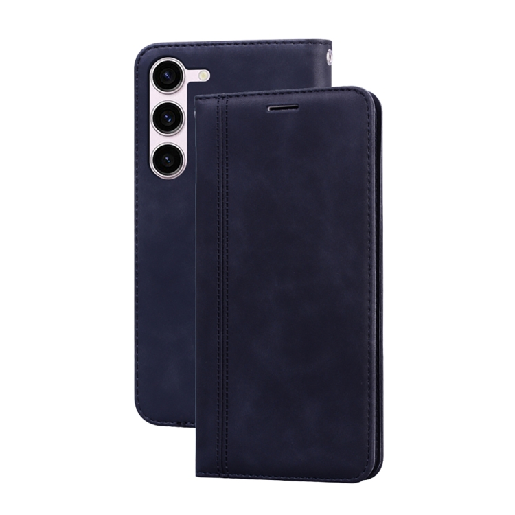 

For Samsung Galaxy S23 5G Frosted Business Magnetic Horizontal Flip PU Phone Case(Black)
