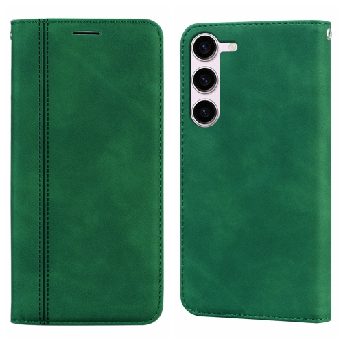 

For Samsung Galaxy S24 Frosted Business Magnetic Horizontal Flip PU Phone Case(Green)