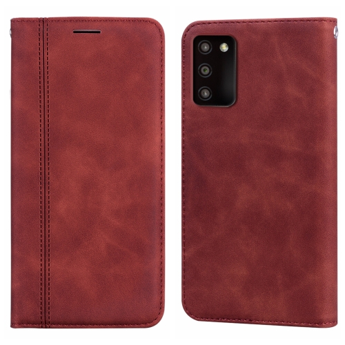 For Samsung Galaxy A03s Frosted Business Magnetic Horizontal Flip PU Phone Case(Brown) for samsung galaxy s24 frosted business magnetic horizontal flip pu phone case red