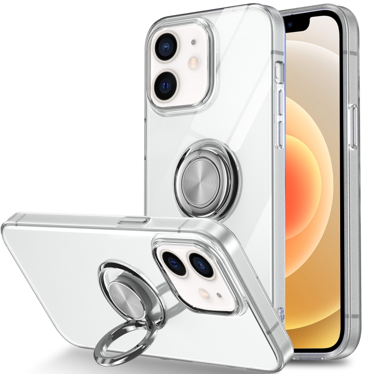 

For iPhone 12 mini Ring Holder TPU Phone Case(Transparent)
