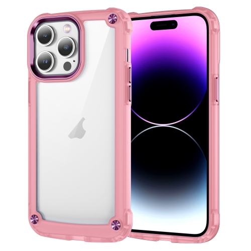 

For iPhone 14 Pro Max Skin Feel TPU + PC Phone Case(Transparent Pink)