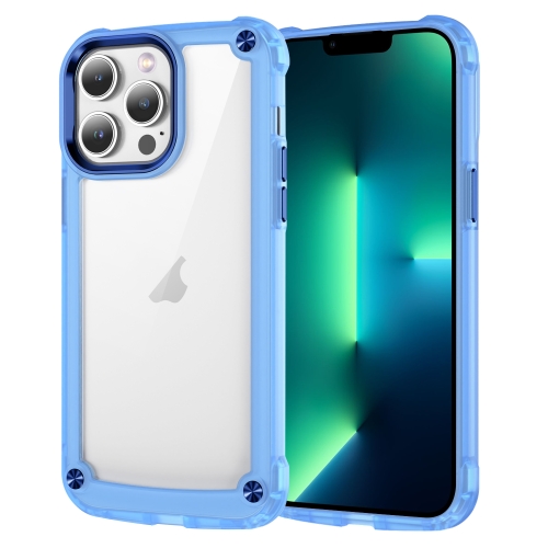 

For iPhone 13 Pro Max Skin Feel TPU + PC Phone Case(Transparent Blue)