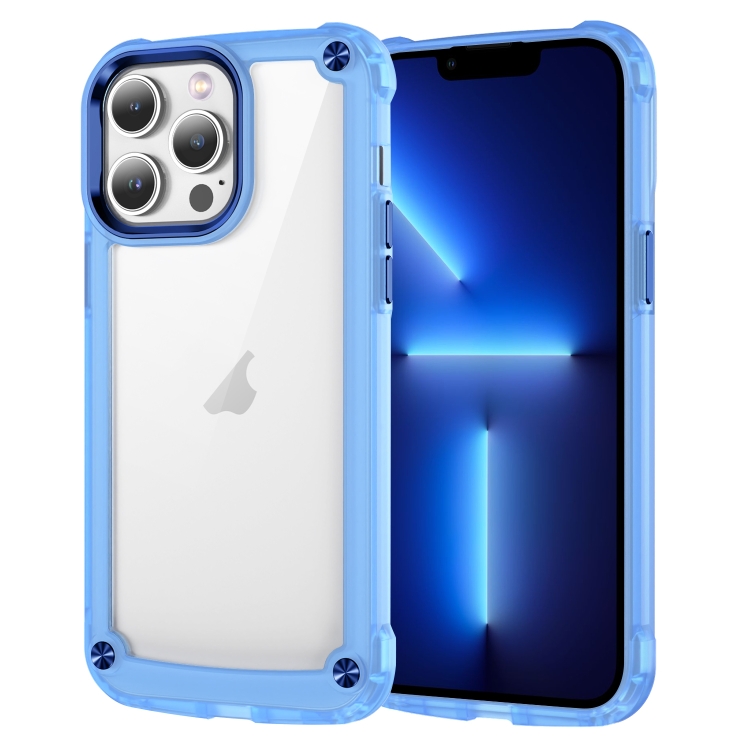 

For iPhone 13 Pro Skin Feel TPU + PC Phone Case(Transparent Blue)