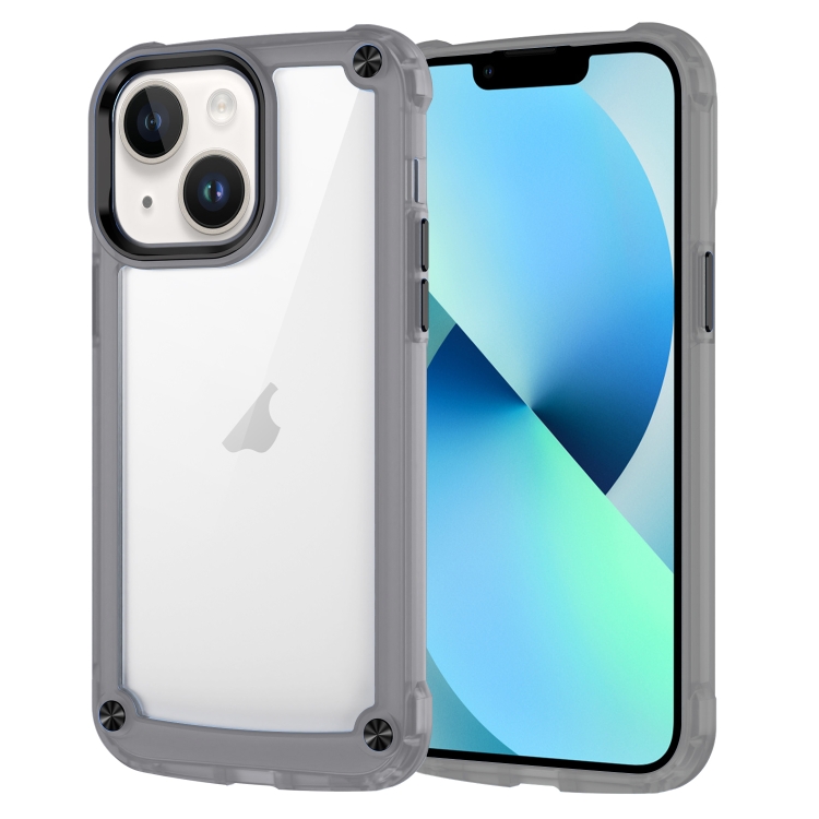 

For iPhone 13 Skin Feel TPU + PC Phone Case(Transparent Black)