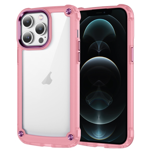 

For iPhone 12 Pro Max Skin Feel TPU + PC Phone Case(Transparent Pink)