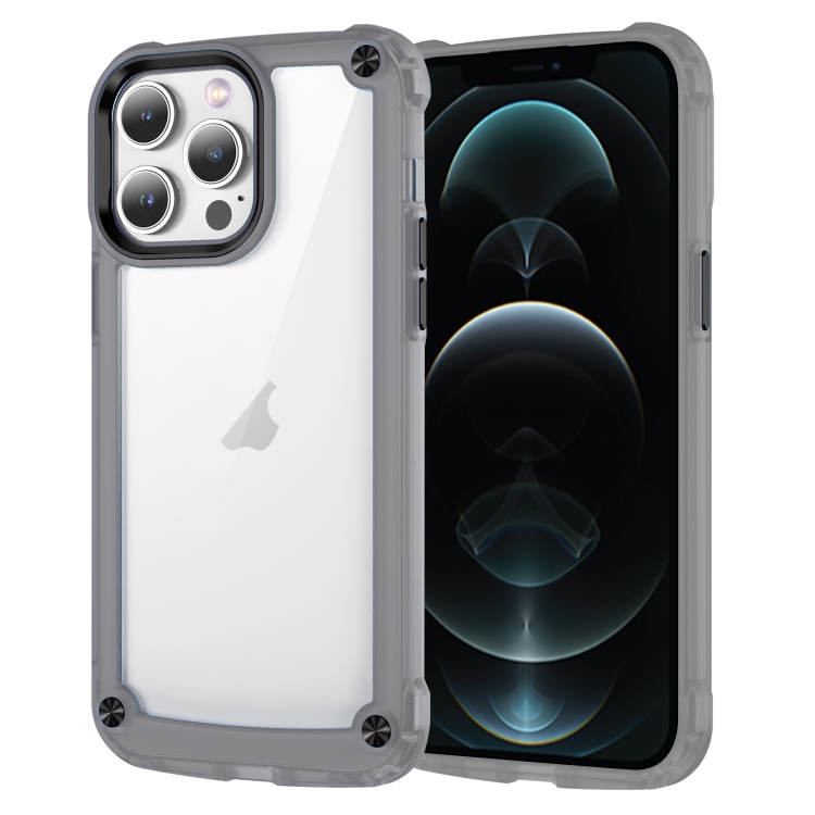 

For iPhone 12 Pro Skin Feel TPU + PC Phone Case(Transparent Black)