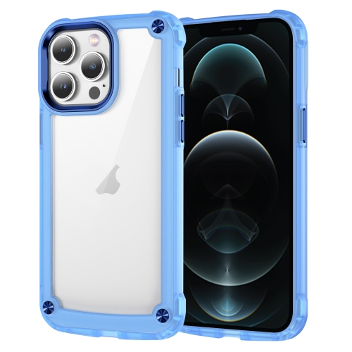 

For iPhone 12 Pro Skin Feel TPU + PC Phone Case(Transparent Blue)