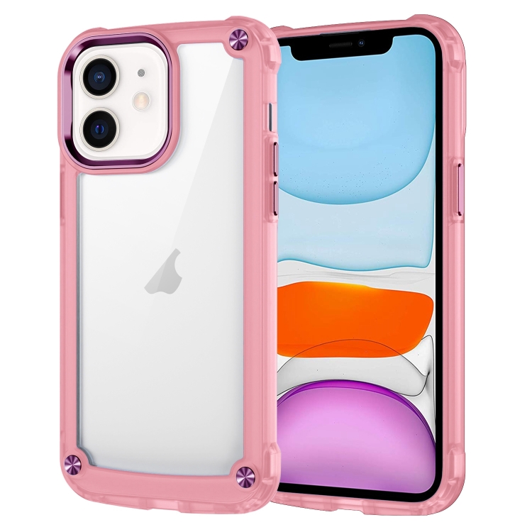 

For iPhone 11 Skin Feel TPU + PC Phone Case(Transparent Pink)