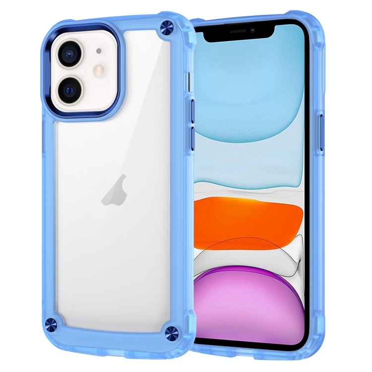 

For iPhone 11 Skin Feel TPU + PC Phone Case(Transparent Blue)