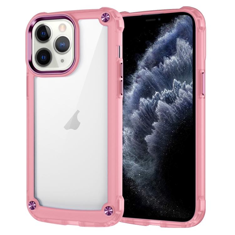 

For iPhone 11 Pro Max Skin Feel TPU + PC Phone Case(Transparent Pink)