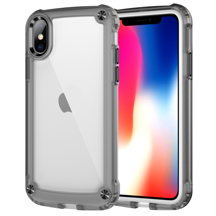 

For iPhone X / XS Skin Feel TPU + PC Phone Case(Transparent Black)