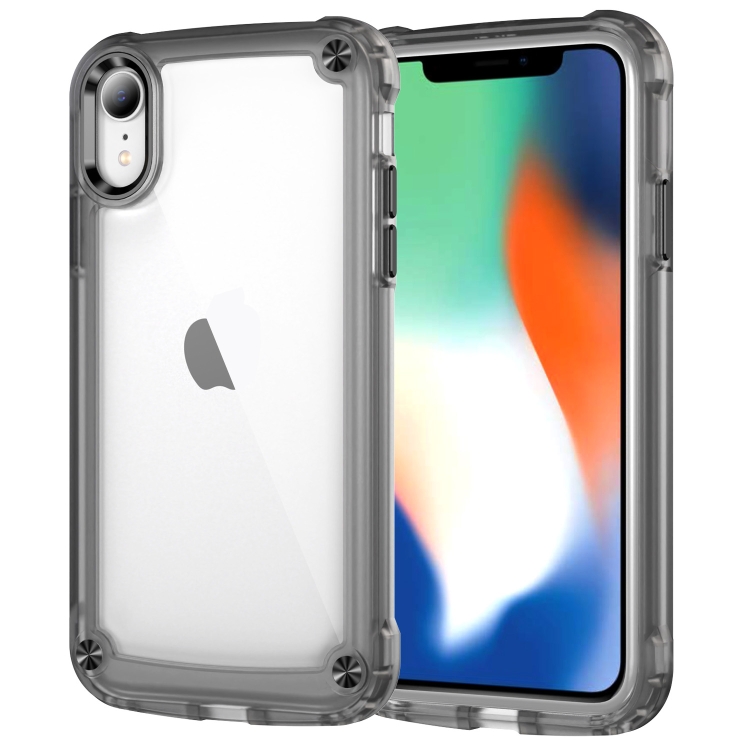

For iPhone XR Skin Feel TPU + PC Phone Case(Transparent Black)