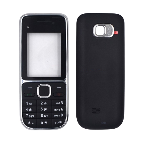 For Nokia c2-01 Full Housing Cover(Black) крышка на кнопку запуска двигателя tilta engine button cover красная tl ebc r