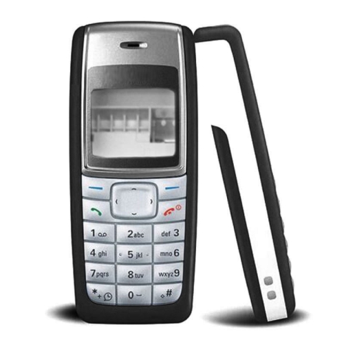 For Nokia 1110 / 1112 Full Housing Cover(Black) чехол samsung slim strap cover s21 fe белый оттенок ef xg990