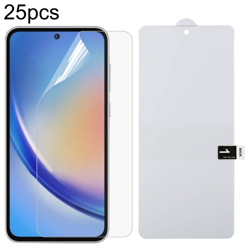 For Samsung Galaxy A35 / M35 25pcs Full Screen Protector Explosion-proof Hydrogel Film smock long sleeve coat adult female fashion household kitchen waterproof oil proof apron work clothes warm plush thickening