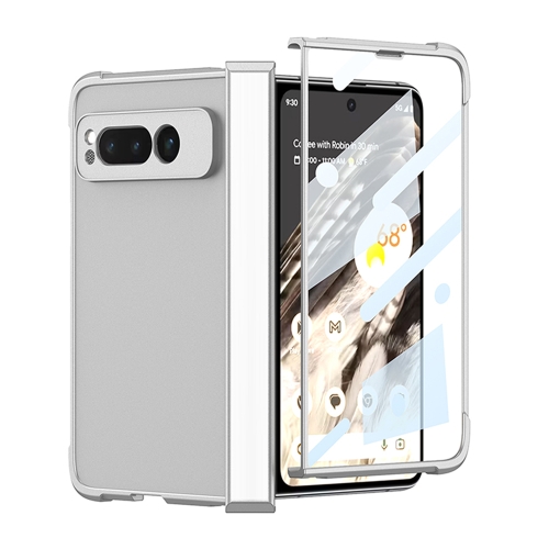 

For Google Pixel Fold GKK Skin Feel Airbag Hinge Shockproof Phone Case(Silver)