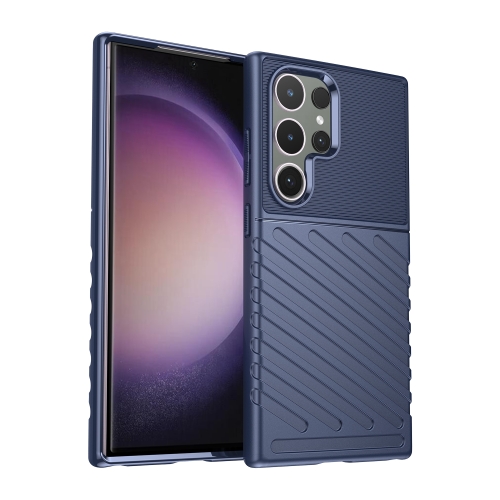 

For Samsung Galaxy S24 Ultra 5G Thunderbolt Shockproof TPU Phone Case(Blue)