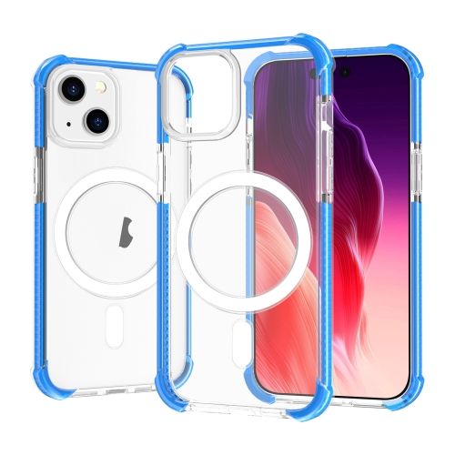 

For iPhone 15 Magsafe Magnetic Acrylic Shockproof Phone Case(Blue)
