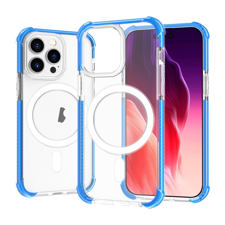 

For iPhone 15 Pro Magsafe Magnetic Acrylic Shockproof Phone Case(Blue)