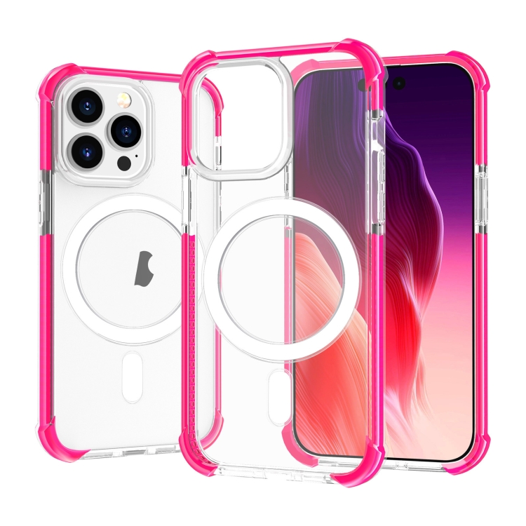 

For iPhone 15 Pro Acrylic Magsafe Magnetic Shockproof Phone Case(Pink)