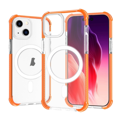 

For iPhone 15 Magsafe Magnetic Acrylic Shockproof Phone Case(Orange)