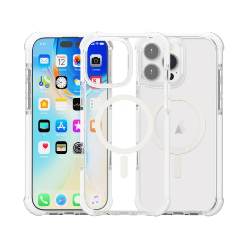 

For iPhone 16 Pro Max Acrylic Magsafe Magnetic Shockproof Phone Case(Transparent)