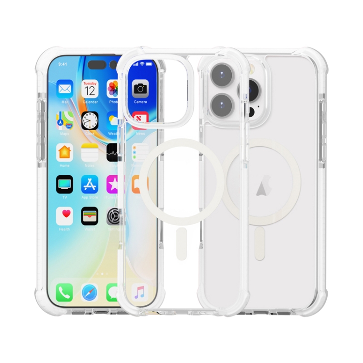 

For iPhone 16 Pro Acrylic Magsafe Magnetic Shockproof Phone Case(Transparent)