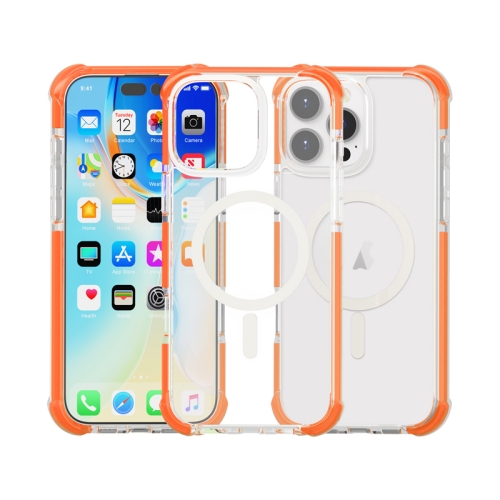 

For iPhone 16 Pro Acrylic Magsafe Magnetic Shockproof Phone Case(Orange)